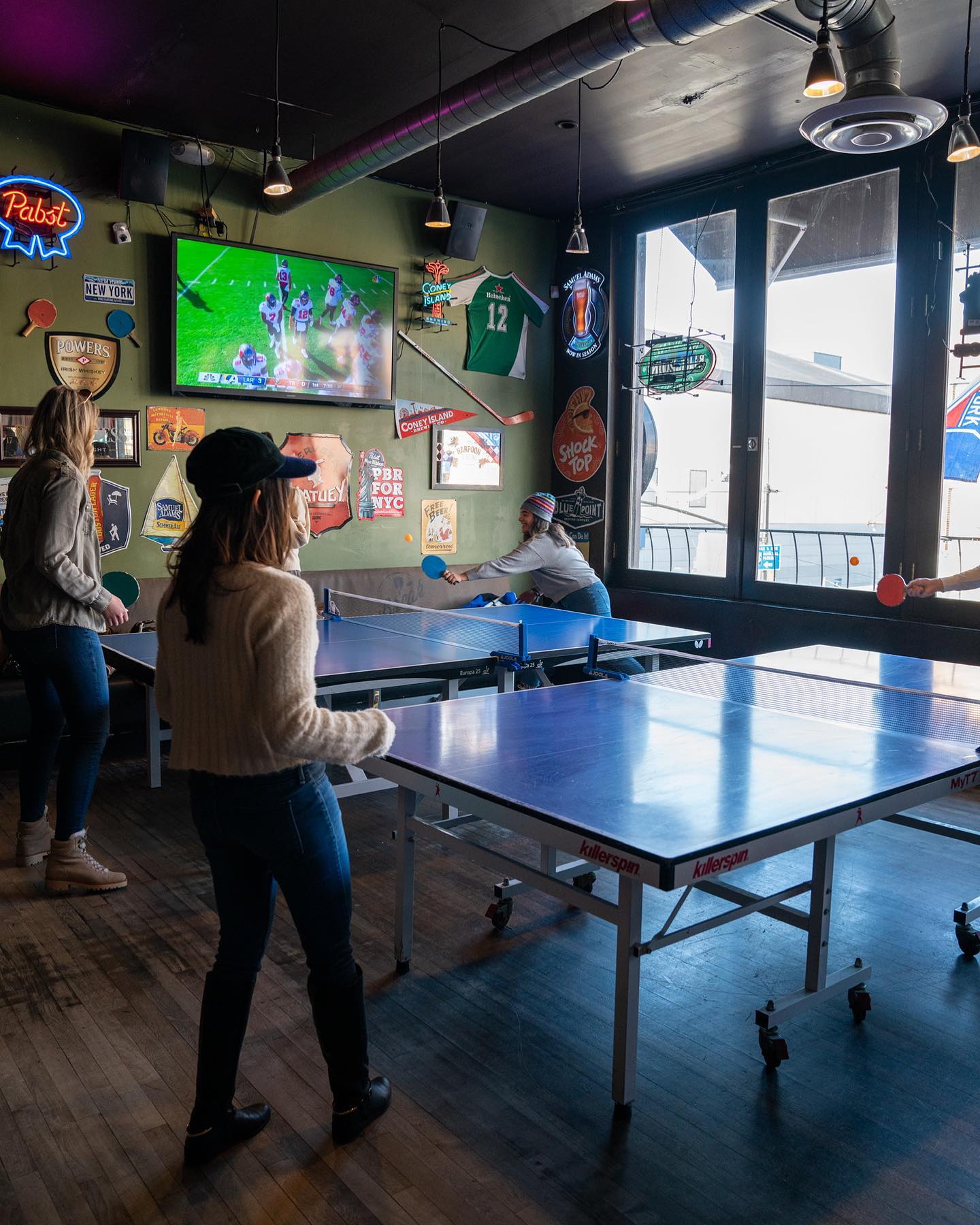 Ladies Playing Ping Pong